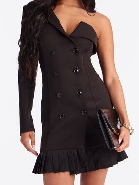 NWTS Fashion Nova Lawyer Up Babe Mini Dress - Black Size XS